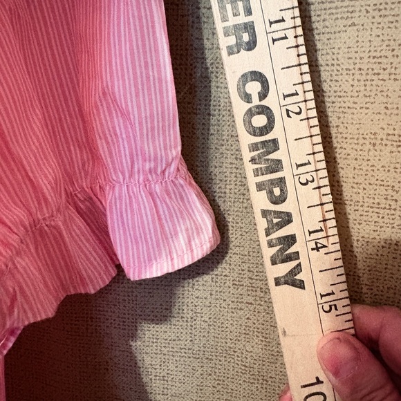 Heart Hips Pink Off-Shoulder Ruffle Blouse - Picture 10 of 11